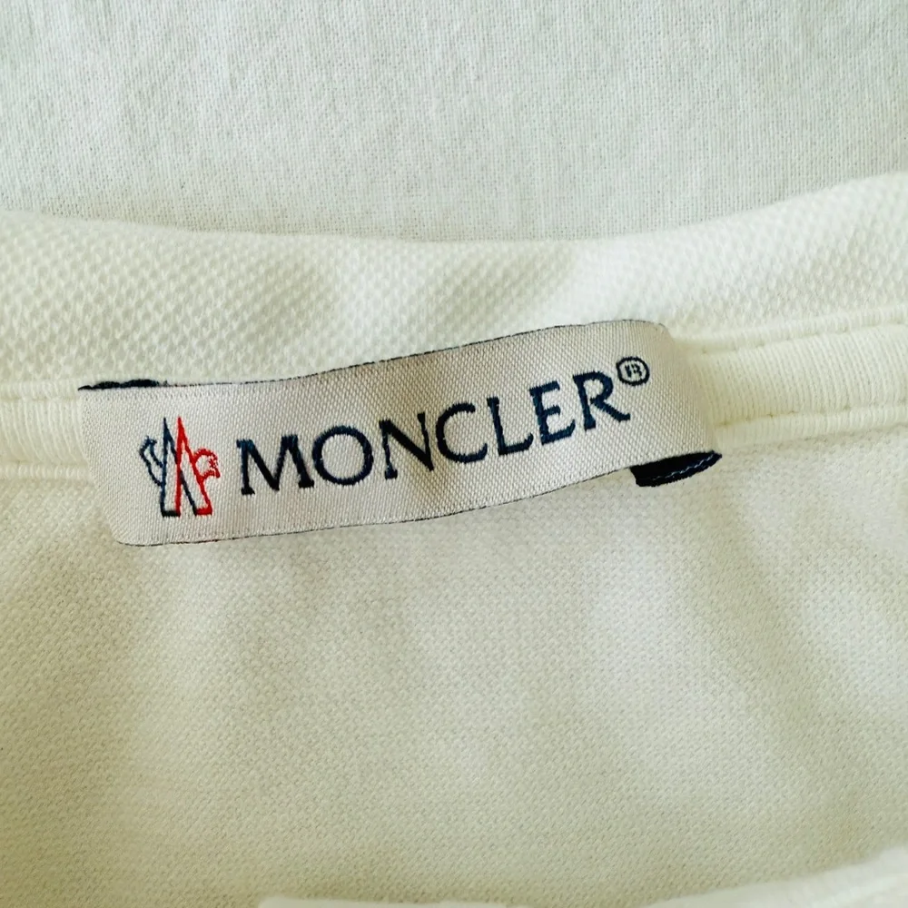 MONCLER White Long Sleeve Empire Waist Top Blouse Shirt Toddler Girl Preppy - Picture 5 of 9